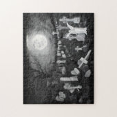 's Nachts op het kerkhof - Angel met Devil Legpuzzel (Verticaal)