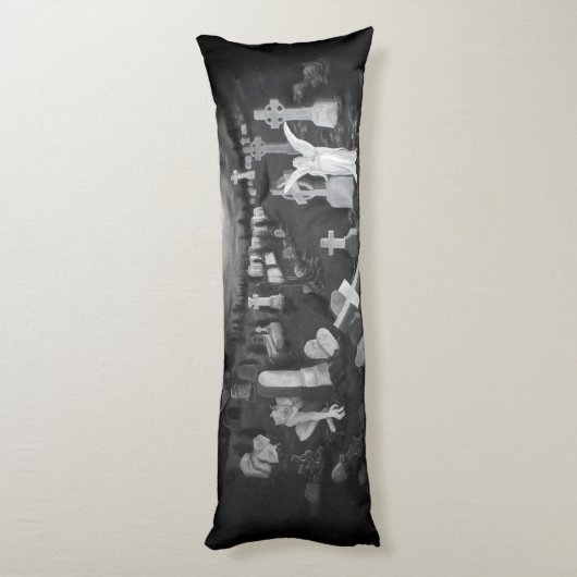 's Nachts op het kerkhof - Angel met Devil Lichaamskussen (Achterkant (Verticaal))