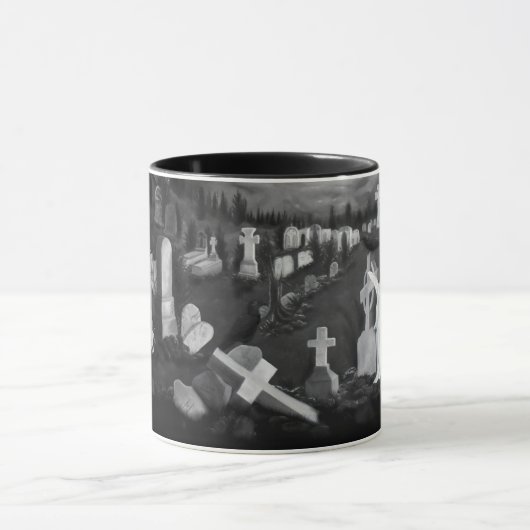 's Nachts op het kerkhof - Angel met Devil Mok (Midden)