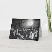 's Nachts op het kerkhof - Angel met Devil Notitiekaartje (Voorkant)