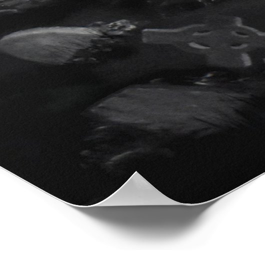 's Nachts op het kerkhof - Angel met Devil Poster (Hoek)