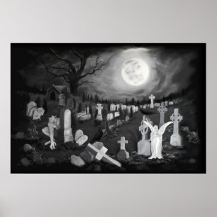 's Nachts op het kerkhof - Angel met Devil Poster