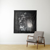 's Nachts op het kerkhof - Angel met Devil Wandkleed (In Situ (horizontaal))