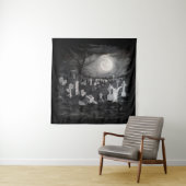 's Nachts op het kerkhof - Angel met Devil Wandkleed (In situ)