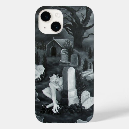 's Nachts op het kerkhof - Devil Case-Mate iPhone Case (Achterkant)