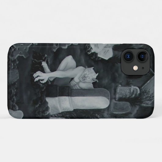 's Nachts op het kerkhof - duivel Case-Mate iPhone Case (Achterkant (horizontaal))