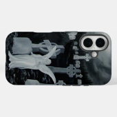 's Nachts op het kerkhof - engel met Crow Case-Mate iPhone Case (Achterkant (horizontaal))