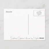 's nachts opera briefkaart (Achterkant)