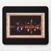 's Nachts reflecteert Mousepad Muismat (Voorkant)