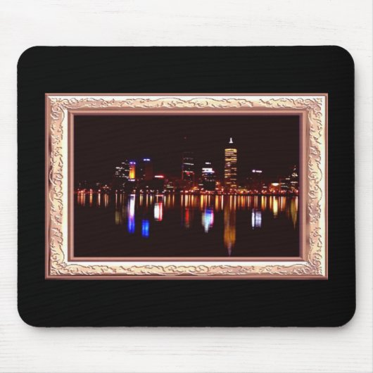 's Nachts reflecteert Mousepad Muismat (Voorkant)