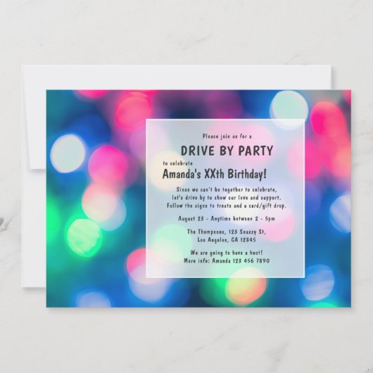 's nachts rijden op feestdag kaart (Voorkant)