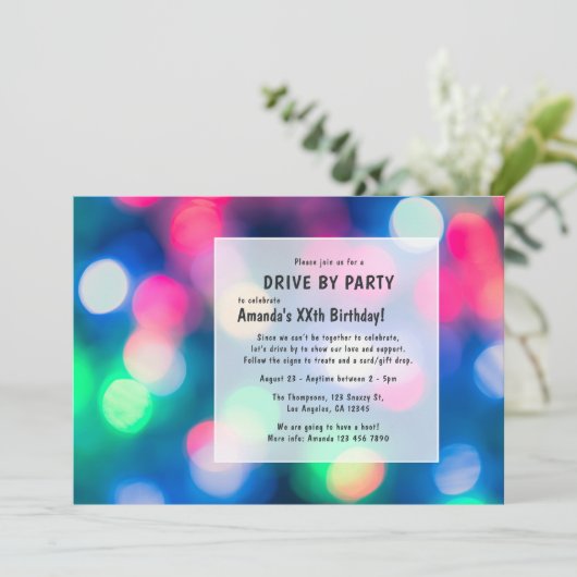 's nachts rijden op feestdag kaart (Staand voorkant)