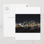 's nachts skyline in Pittsburgh van Mount Washingt Briefkaart (Voorkant / Achterkant)