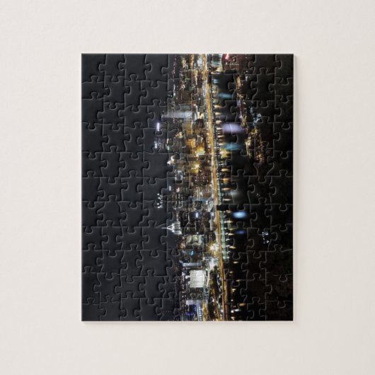 's nachts skyline in Pittsburgh van Mount Washingt Legpuzzel (Verticaal)