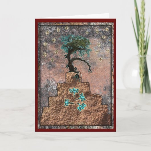 'S NACHTS SPELEN DE LIBELLEN OP DE BERGTOP BEDANKKAART (Voorkant)