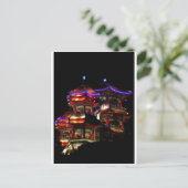 's nachts tempel briefkaart (Staand voorkant)
