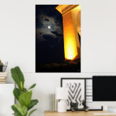 's nachts tempel poster (Thuiskantoor)