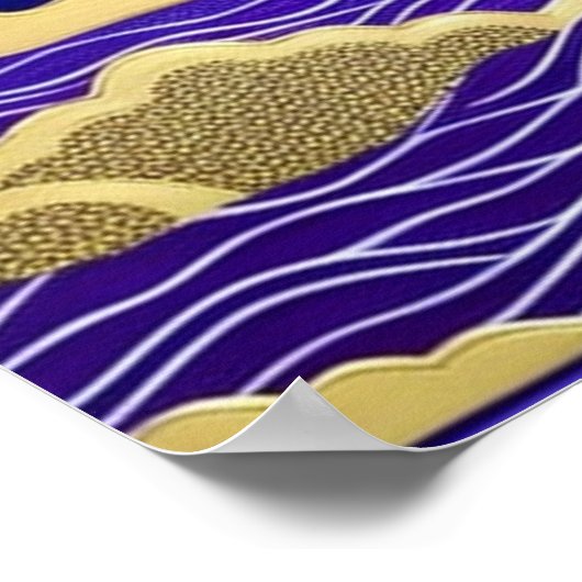 's Nachts troebel Zee Poster (Hoek)