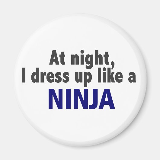 's Nachts verkleed ik me als een ninja Magneet (Voorkant)