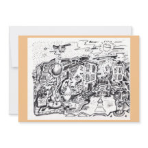 's Nachts wandelen naar huis Flat Kaart