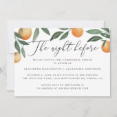 's Nachts. Waterverf citrusrepetitie diner Kaart (Voorkant)