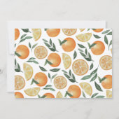 's Nachts. Waterverf citrusrepetitie diner Kaart (Achterkant)