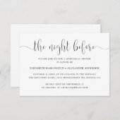 's Nachts. Zwarte en witte repetitie diner Kaart (Voorkant / Achterkant)