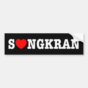 S ❤ NGKRAN ~ Heart (Love) Songkran Bumpersticker