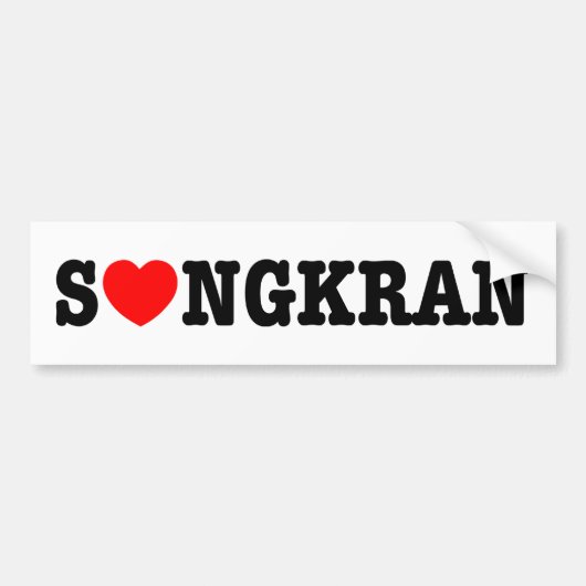 S ❤ NGKRAN ~ Heart (Love) Songkran Bumpersticker (Voorkant)