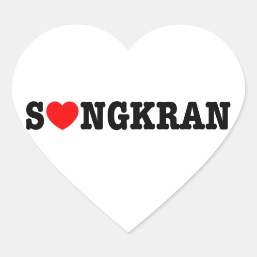 S ❤ NGKRAN ~ Heart (Love) Songkran Hart Sticker (Voorkant)