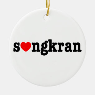 s ❤ ngkran ~ Heart (Love) Songkran Keramisch Ornament