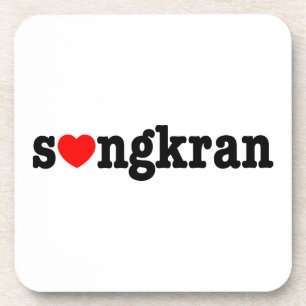 s ❤ ngkran ~ Heart (Love) Songkran Onderzetter