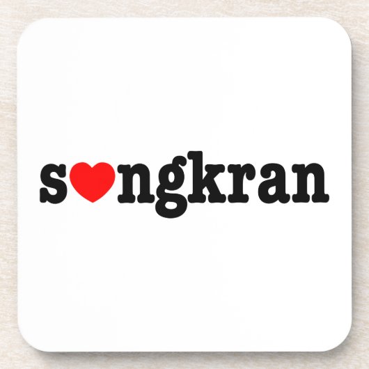 s ❤ ngkran ~ Heart (Love) Songkran Onderzetter (Voorkant)