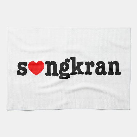 s ❤ ngkran ~ Heart (Love) Songkran Theedoek (Horizontaal)