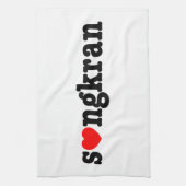 s ❤ ngkran ~ Heart (Love) Songkran Theedoek (Verticaal)