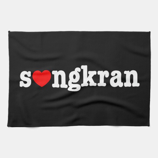 s ❤ ngkran ~ Heart (Love) Songkran Theedoek (Horizontaal)
