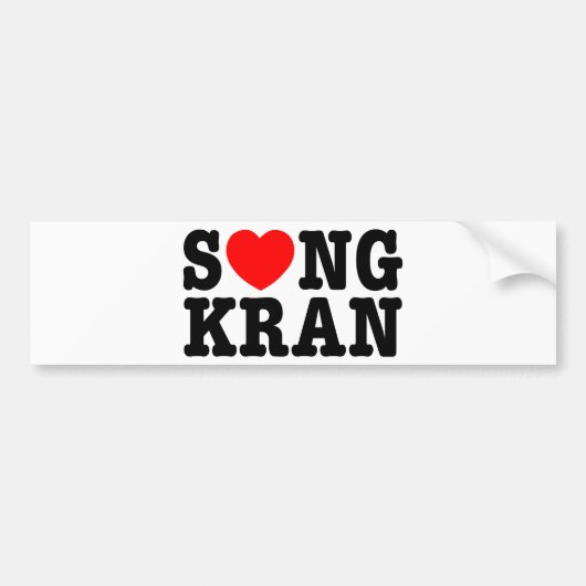 S ❤ NGKRAN ~ Heart Songkran Bumpersticker (Voorkant)