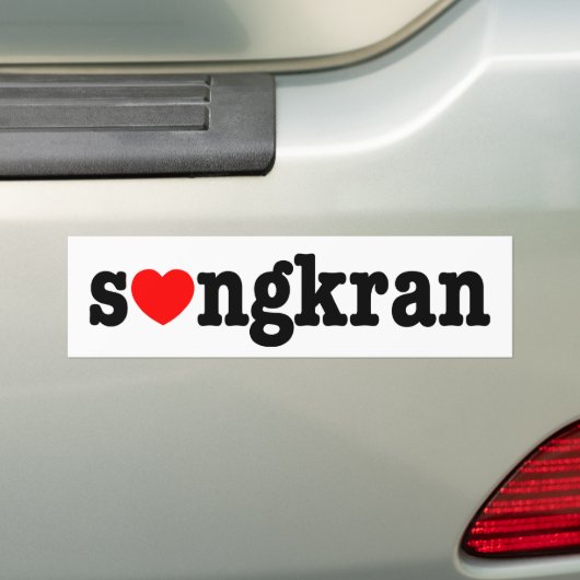 s ❤ ngkran ~ Heart Songkran Bumpersticker (Op auto)