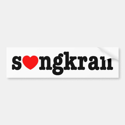 s ❤ ngkran ~ Heart Songkran Bumpersticker (Voorkant)