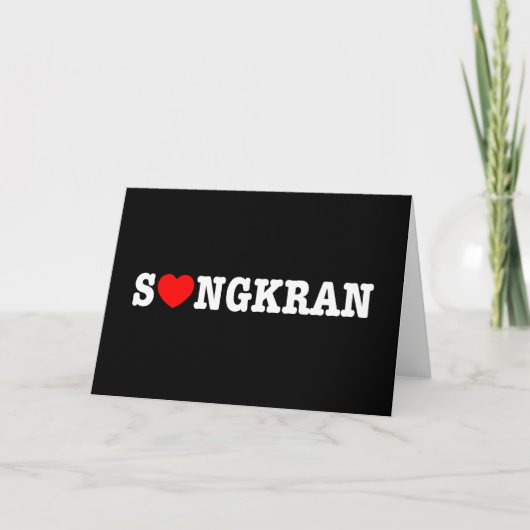 S ❤ NGKRAN ~ Heart Songkran Feestdagen Kaart (Voorkant)