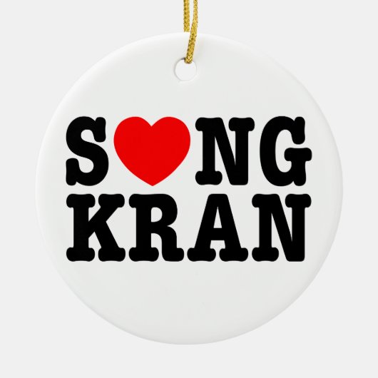 S ❤ NGKRAN ~ Heart Songkran Keramisch Ornament (Voorkant)