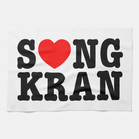 S ❤ NGKRAN ~ Heart Songkran Theedoek (Horizontaal)