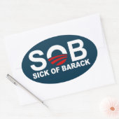 S.O.B. - Ziek van Barack Ovale Sticker (Envelop)