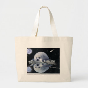 S.O.S. BESPAAR ONZE HARP SEALS GROTE TOTE BAG