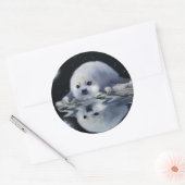 S.O.S. Bewaar onze Harp Seals Wildlife-supporter Ronde Sticker (Envelop)