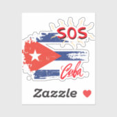 S.O.S. Cuba Aangepaste vinylSticker Sticker (Vel)