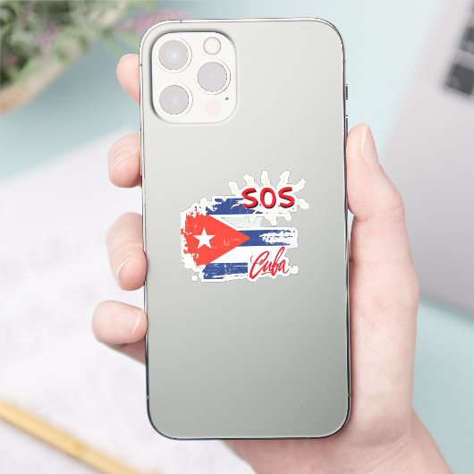 S.O.S. Cuba Aangepaste vinylSticker Sticker (Telefoon)