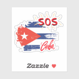 S.O.S. Cuba Aangepaste vinylSticker Sticker