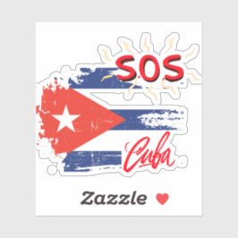 S.O.S. CUBA STICKER