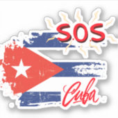 S.O.S. CUBA STICKER (Voorkant)